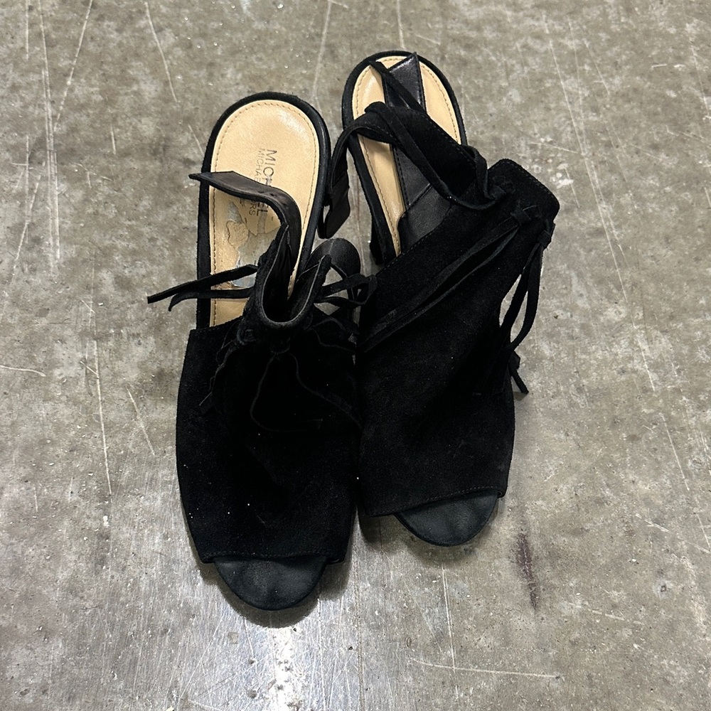 Michael Kors Black Suede Mules